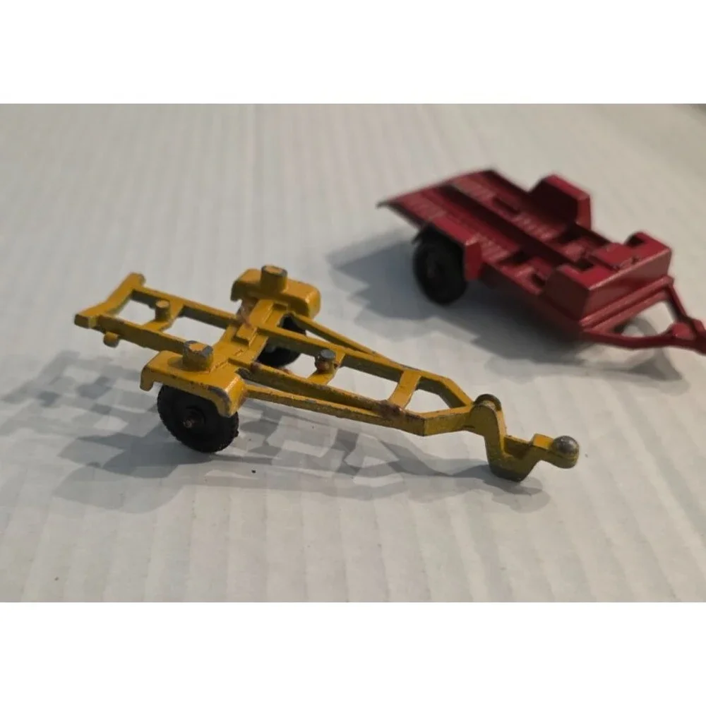 Tootsie Toys Diecast Trailers Vintage 1960s Yellow and Red Lot of 2 Made in USA